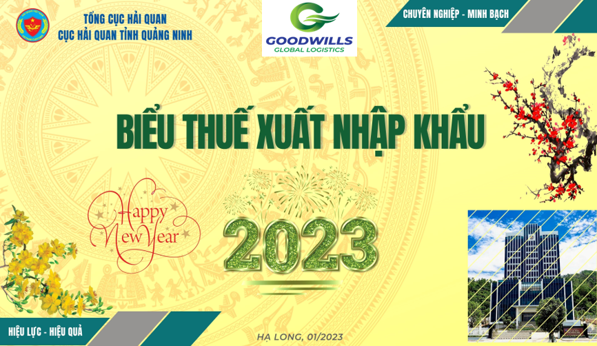 BIỂU THUẾ XUẤT NHẬP KHẨU NĂM 2023